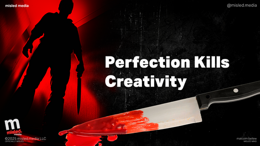 Perfection Kills Creativity Creative Blog Cover Horror Aesthetics Misled Media