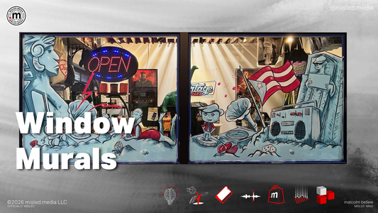 Summer 2025 Window Mural at CentroVilla: Vintage & Vina x Misled Media